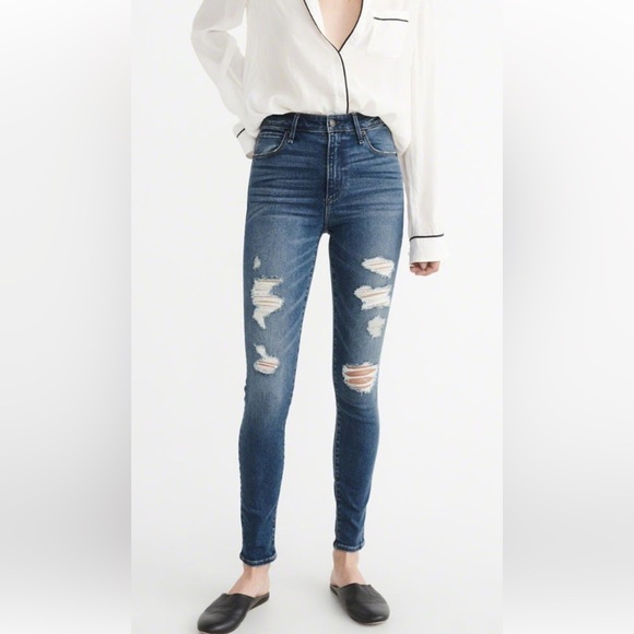 Abercrombie & fitch Simone High Rise jeans super skinny size 26 blue - Picture 1 of 9